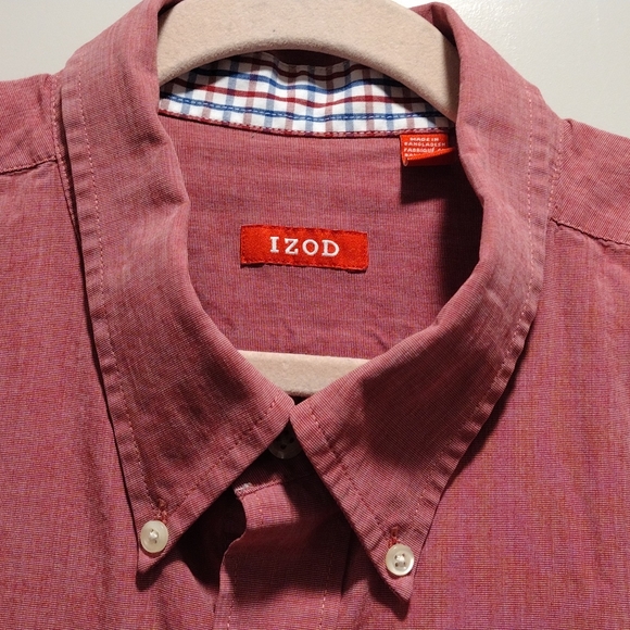 Xxl Izod Long sleeve button down shirt red - Picture 2 of 9
